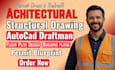 redraft permit architectural house plan blueprint draftsman, structural drawing