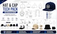 fashion designer hat cap tech pack snapback trucker cap technical drawing
