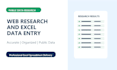 do accurate web research and data entry in excel
