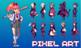do pixel art character animation art design sprite sheet pixel game art scene