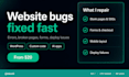fix your websites bugs, errors and broken pages