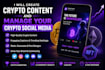 create crypto content and manage your crypto social media