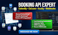 integrate cal com API calendly API booking automation webhook