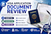 review and prepare your tourist visa application documents