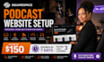 build squarespace podcast website setup and provide squarespace help