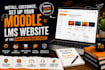 install, customize, set up your moodle lms website and launch your online course