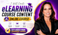 create elearning course content and online course