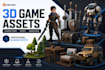 create low poly 3d models in blender multiple assets pack