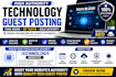 publish tech backlinks via tech guest post and tech link insertion