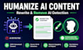 humanize ai content rewrite ai text and remove ai detection