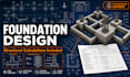 design foundation and footing with structural calculations
