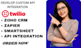develop custom integration twillo zoho crm with twillo sms zapier integration