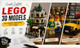 create custom lego 3d models, moc designs, minifigures, toys and sets