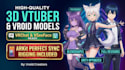 create 3d vtuber model, vroid character and vrchat avatar rigging