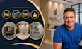 design office sign, logo wall, office reception signage, acrylic sign design