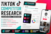 research your tiktok competitors and analyze their strategy