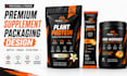 design premium supplement label and packaging with 3d mockup