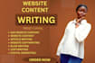 write professional website content SEO website content website copywriting