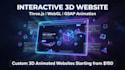 create interactive 3d website with threejs, webgl and gsap animation