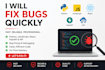 fix python, javascript, react, node js, fastapi, api bugs, authentication issues