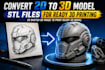 convert 2d to 3d model stl files for 3d printing,3d printer modelling service