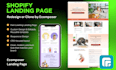 do shopify cro landing page design or clone landing page by ecomposer