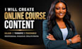 create online course content, kajabi course thinkific course teachable course