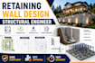 retaining wall design, drainage plans, slab design deck beam structural engineer
