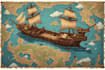 draw fantasy map or ship illustration with cool details