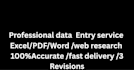 do fast and accurate data entry in excel, PDF and word