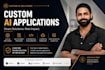 develop a custom ai application using python and llms