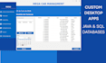 develop a custom desktop gui application with sql database