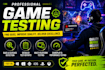 do game testing game review beta test gameplay as game tester and give feedback