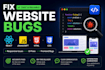 fix HTML CSS javascript and react website bugs
