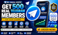 get 500 real telegram members for your channel