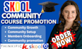 do skool community promotion, community setup and management, members onboarding