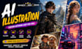 create ai illustrations, digital art, and character designs