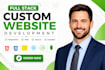 do website development as full stack web developer, front end, backend developer