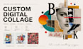create custom conceptual collage art