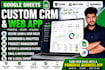build a custom google sheets web app with login, dashboard and automation