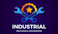 do industrial engineering company construction factory logo