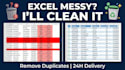 do excel data cleaning formatting and remove duplicates