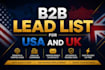 b2b lead list for USA and UK