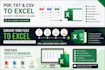pdf to excel data conversion with 100 percent accuracy