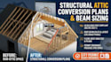 design structural attic conversion framing plans and roof beam sizing
