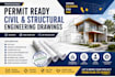 do permit civil and structural engineering drawing for california, utah and ohio