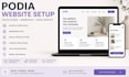 create podia website setup online course setup membership site digital product
