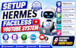 setup hermes faceless youtube script claude video editing canva autopost tiktok