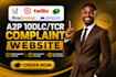 do a2p 10dlc registration tcr compliance website edit
