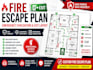 design fire escape plan, emergency evacuation plan and emergency exit layout